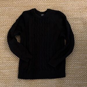 GAP maternity Black cable knit cotton Sweater